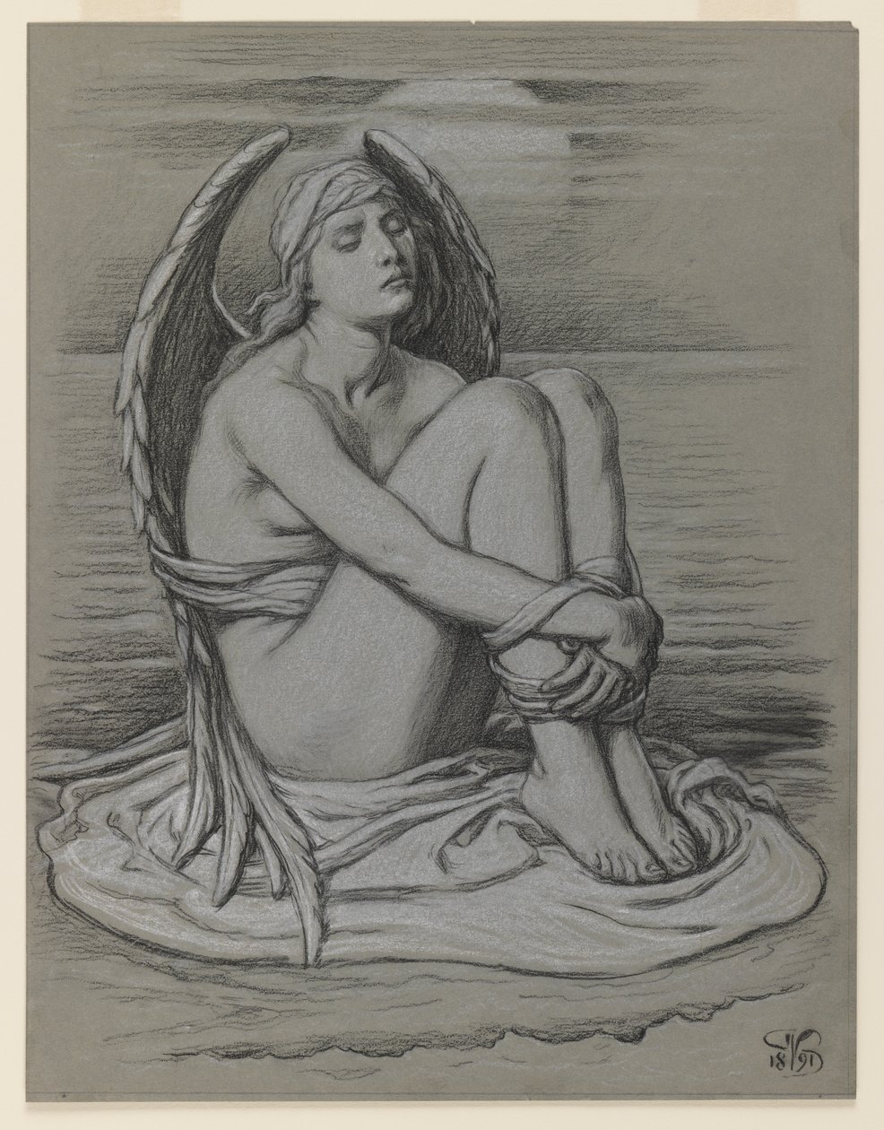 Gebonden engel door Elihu Vedder