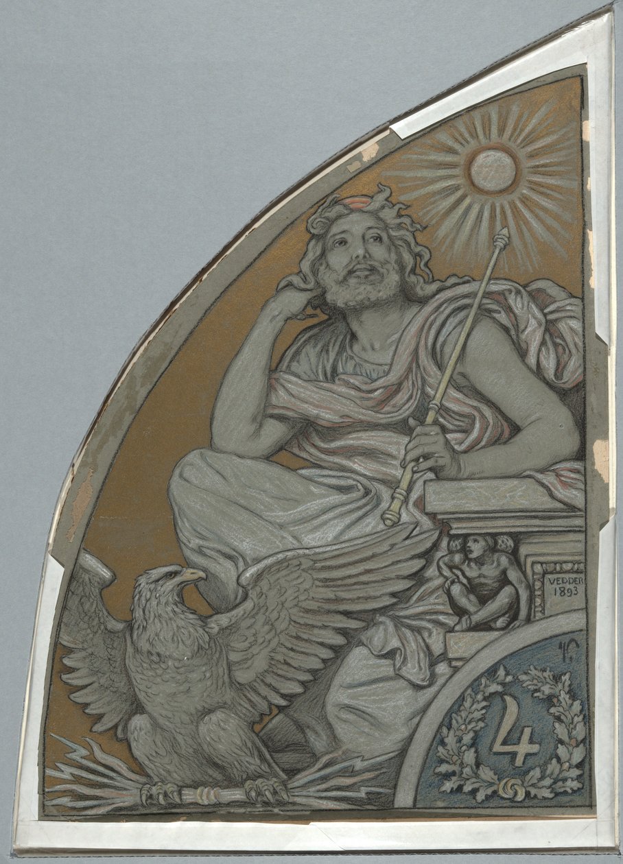 Cartoon voor Jupiter door Elihu Vedder