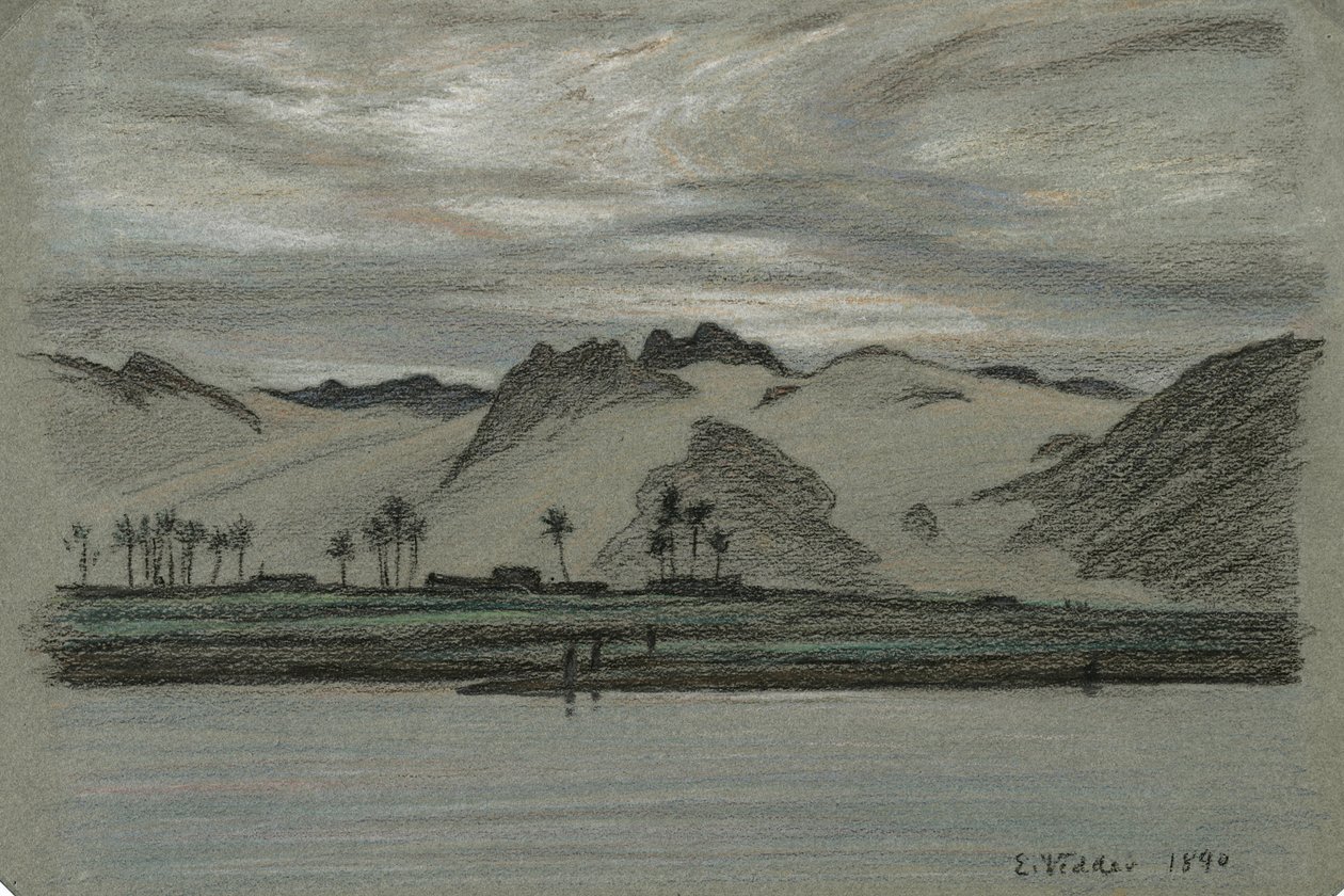 Uit 30 Tekeningen van de Nijlreis, Nr. 19 door Elihu Vedder