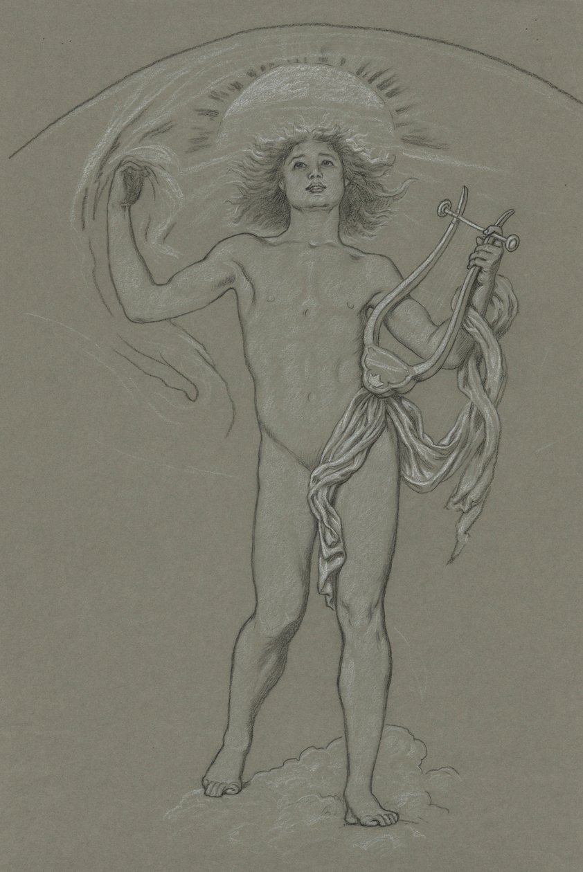 Studie voor Apollo door Elihu Vedder