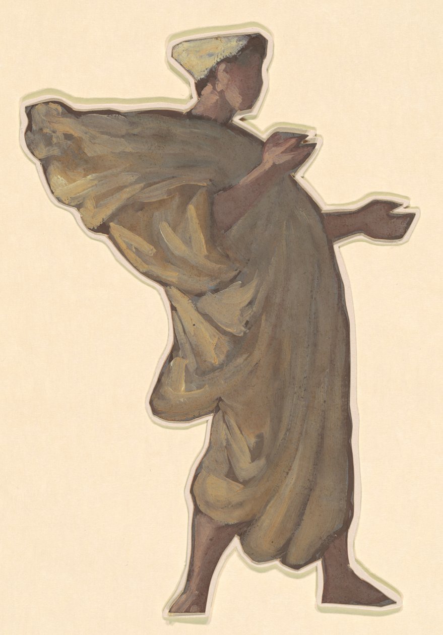 Studie voor "Griekse Meisjes die Baden" door Elihu Vedder