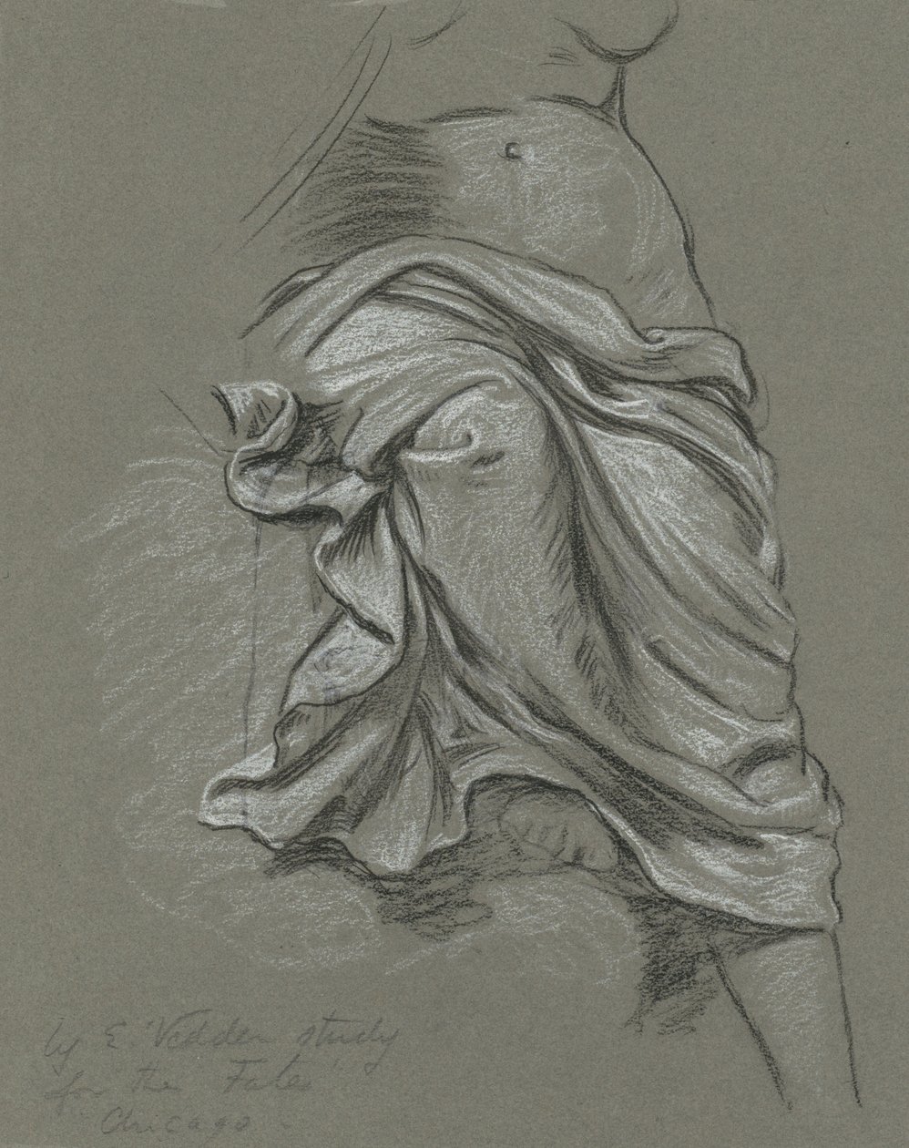 Studie voor De Schikgodinnen die de Sterren Verzamelen, 1884-1887 door Elihu Vedder