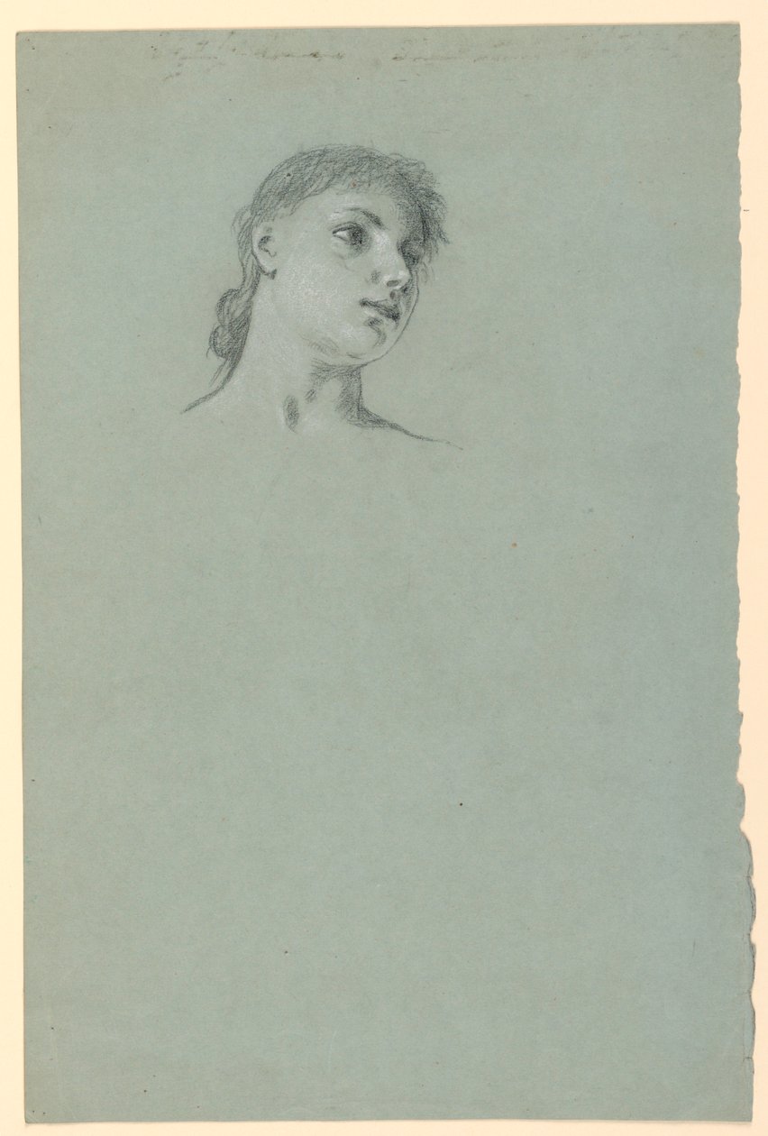 Studie van een meisje door Elihu Vedder