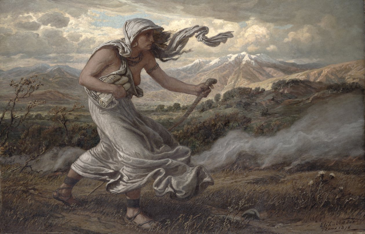 De Cumaeaanse Sibylle, 1876 door Elihu Vedder