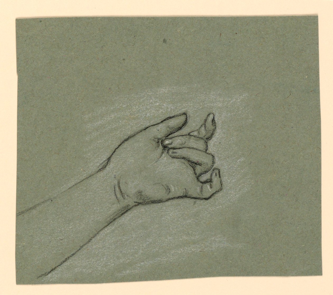 Studie van pols en linkerhand door Elihu Vedder