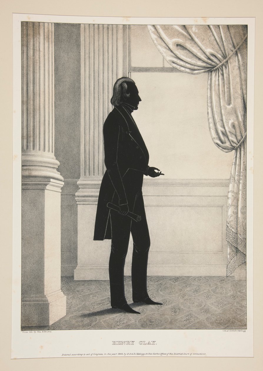 Henry Clay, uit een set van 27 portretten door Elijah C. Kellogg