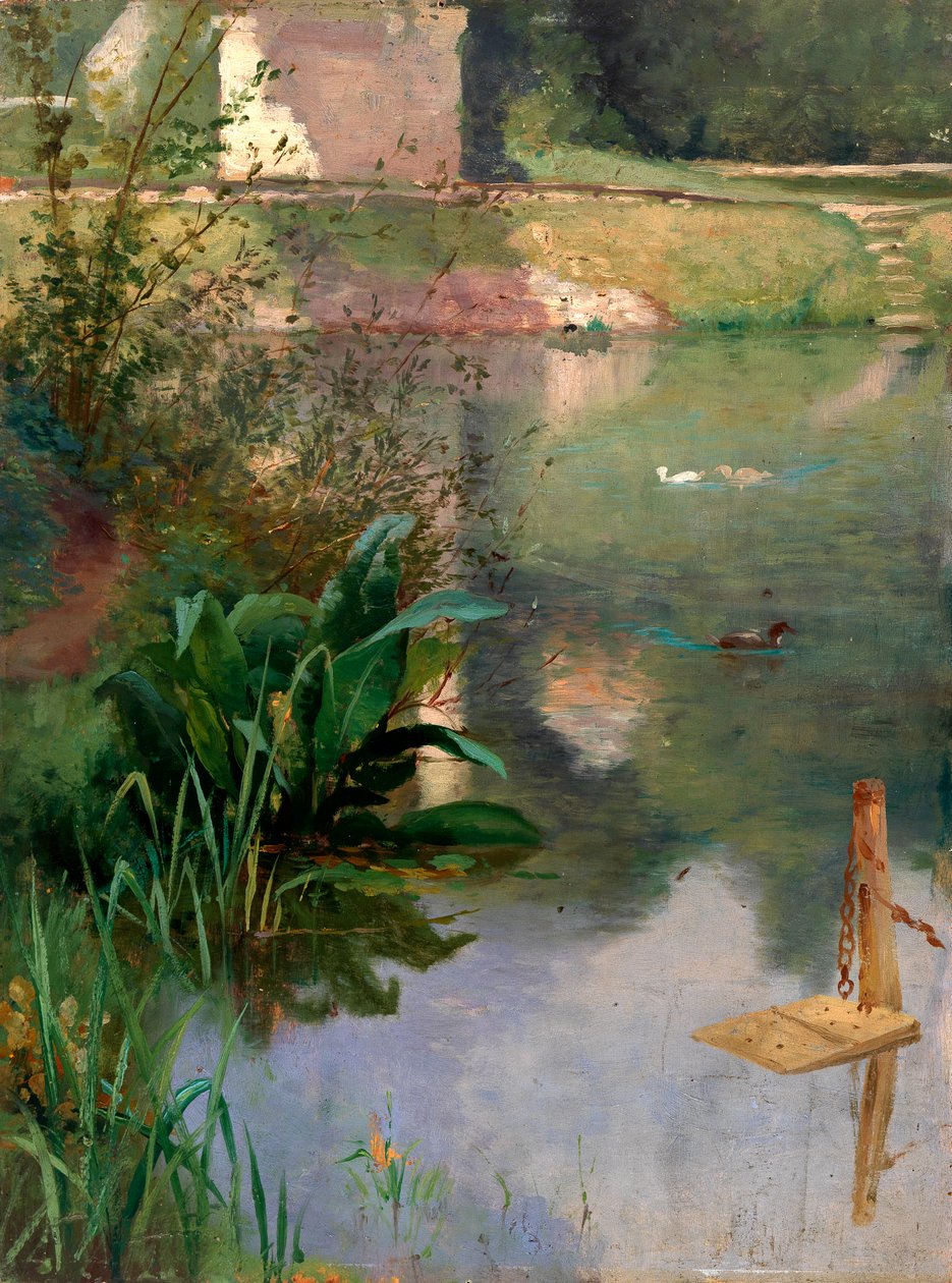 Rand van een Gracht, eind 19e-begin 20e eeuw door Eliphalet Frazer Andrews