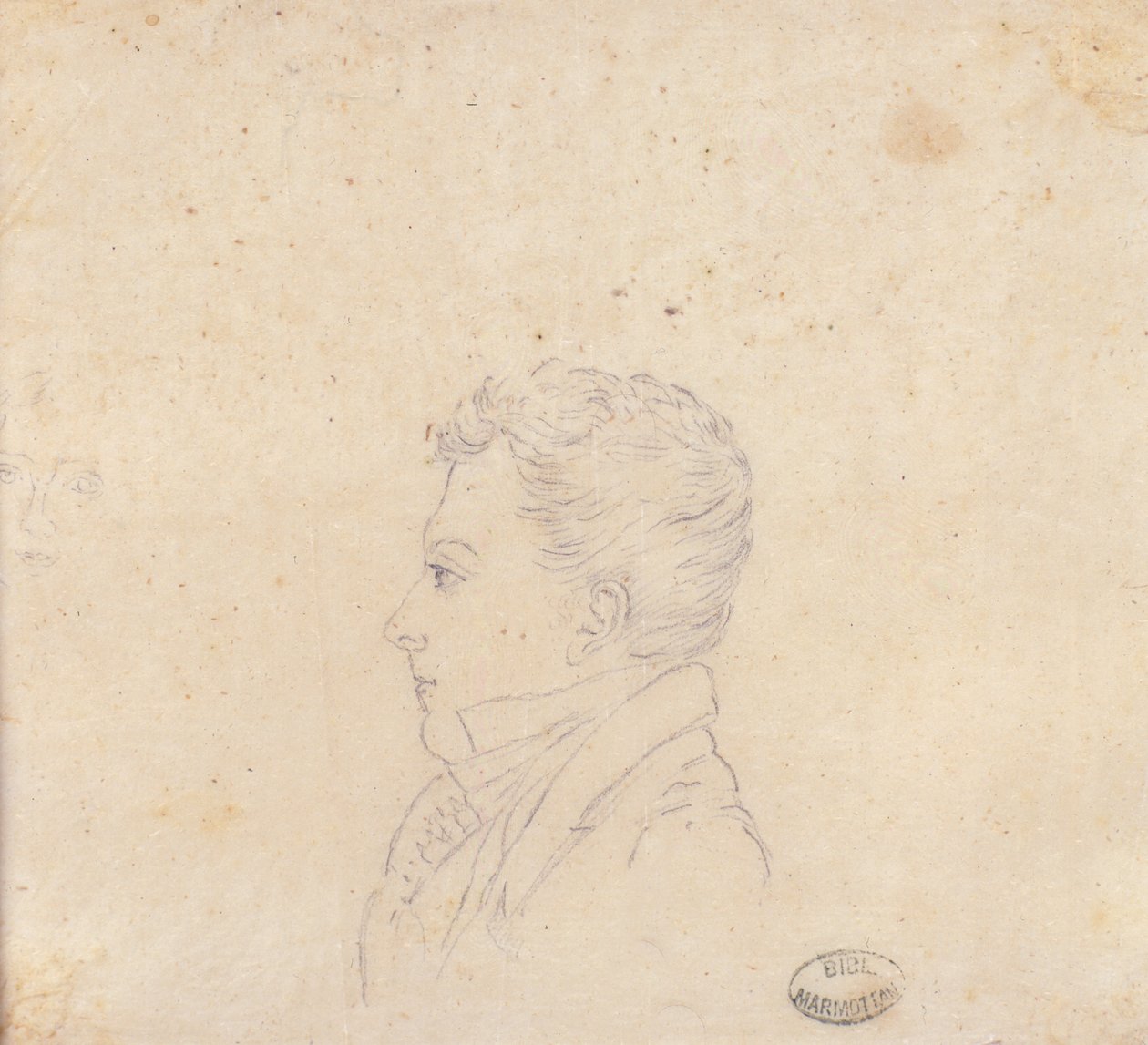 Tekening van de heer Setivaux, betaalmeester van het Groothertogdom Toscane, reproductie van een tekening door Madame de Finguerlin door Elisa Bonaparte