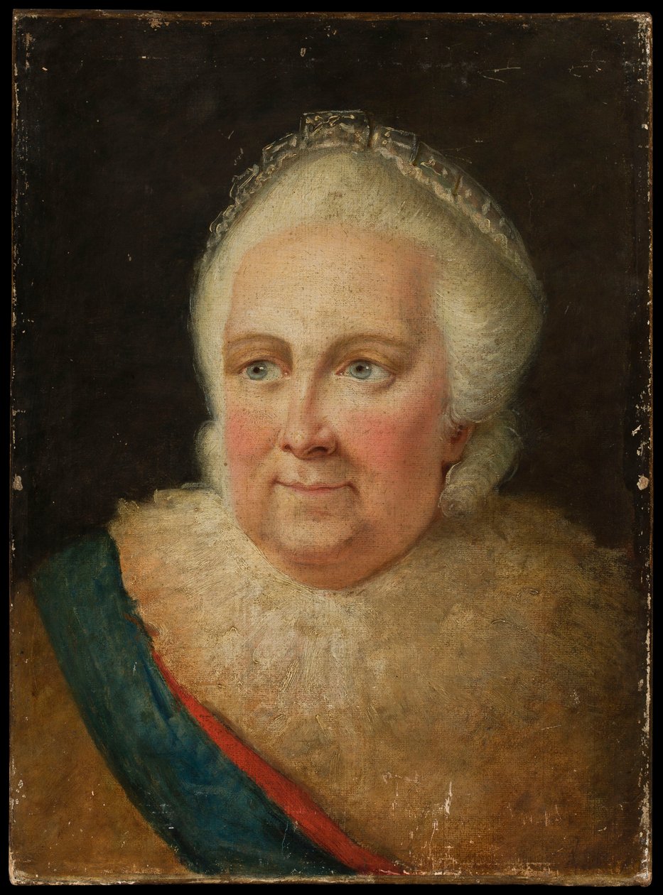 Porträt von Katharina II. door Elisabeth Louise Vigee-Lebrun