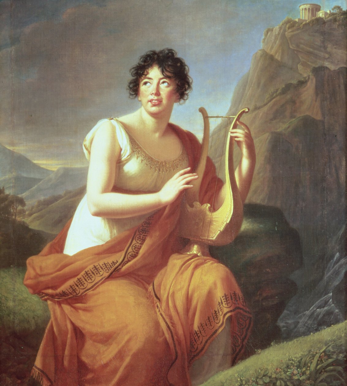 Madame de Stael als Corinne door Elisabeth Louise Vigee Lebrun
