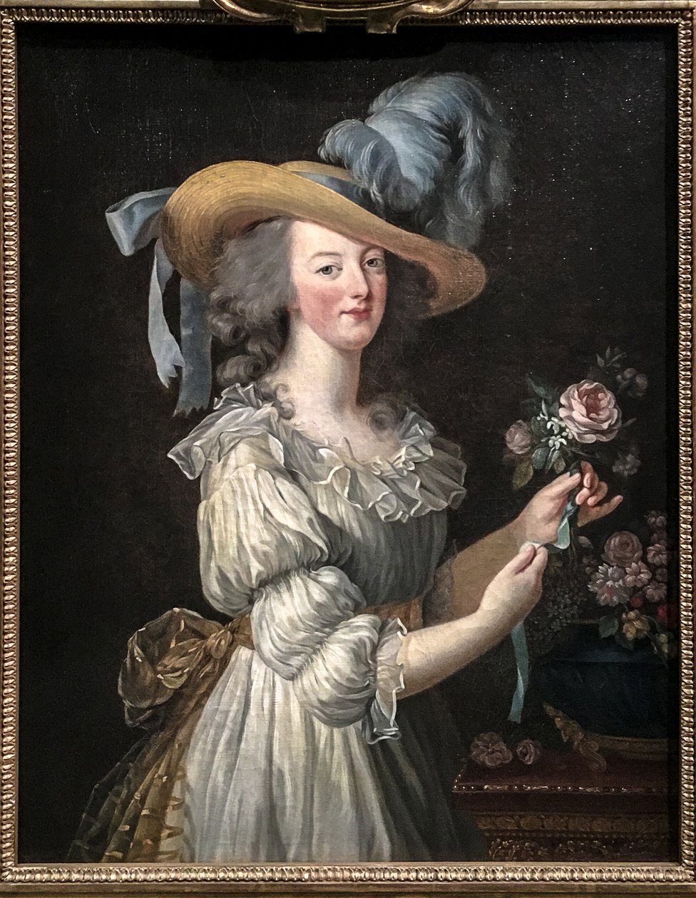 Marie Antoinette in een mousseline jurk door Elisabeth Louise Vigee Lebrun