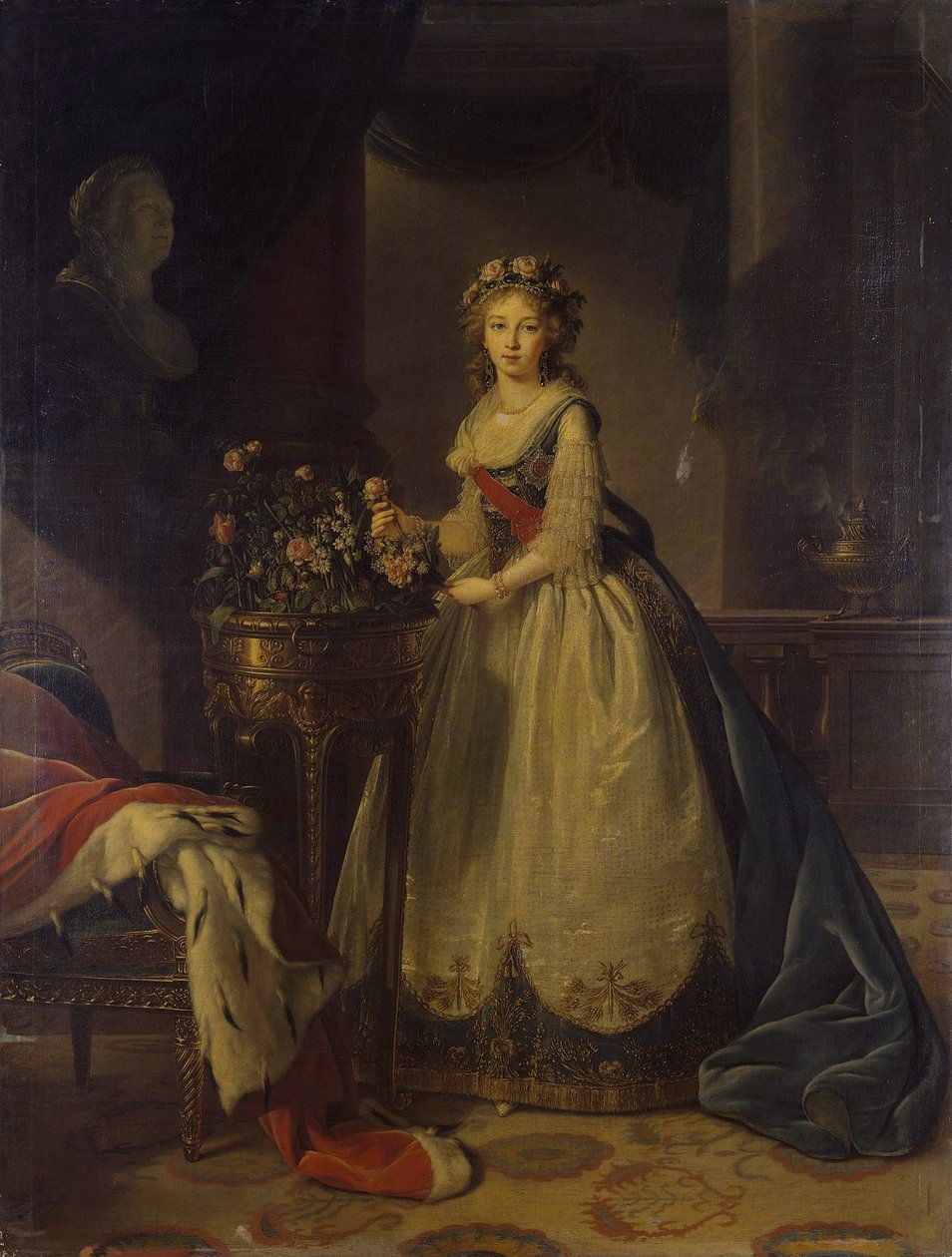 Portret van keizerin Elizabeth Alexeievna, prinses Louise van Baden 1779-1826, 1795 door Elisabeth Louise Vigee Lebrun