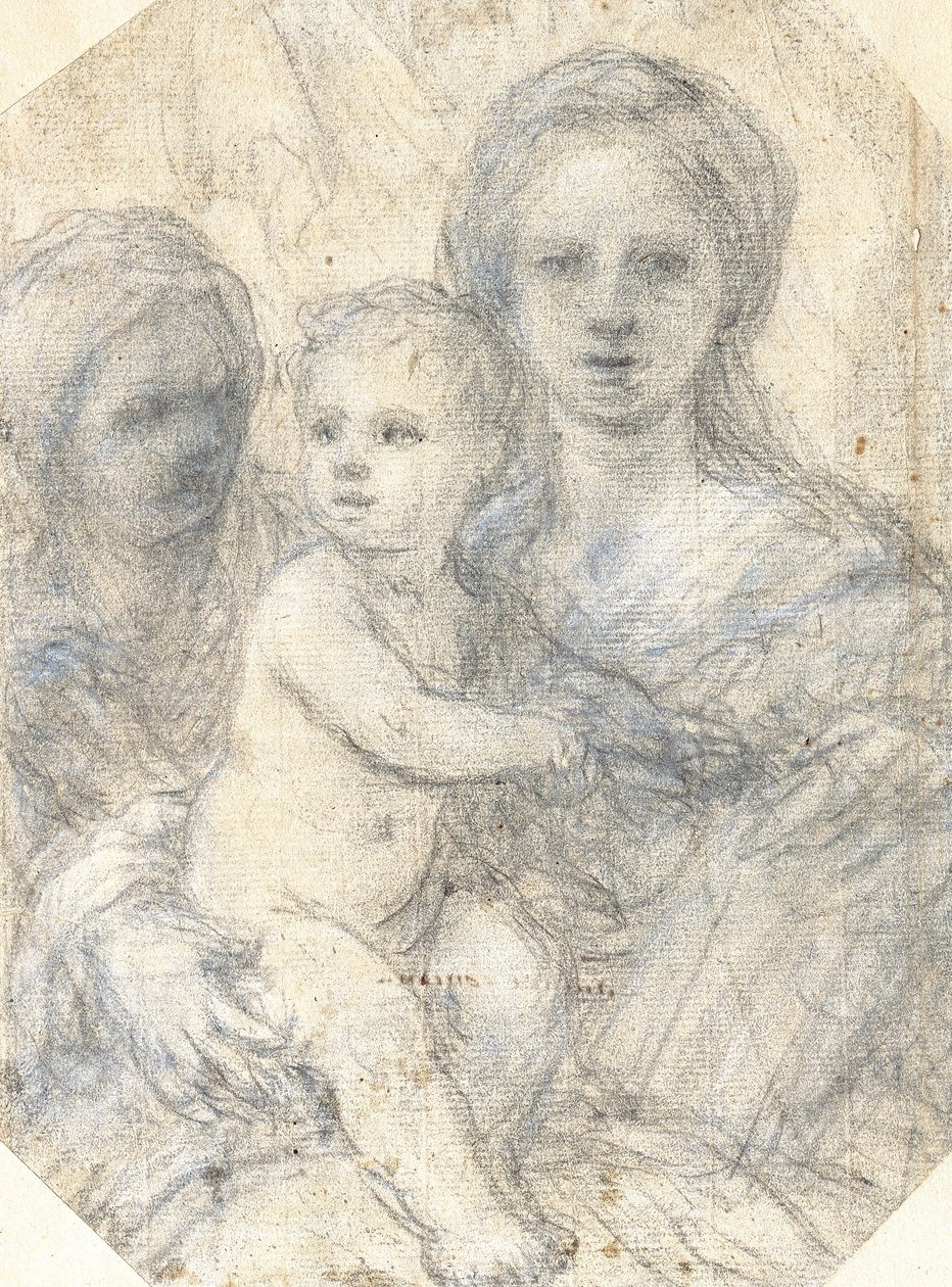 Madonna en kind door Elisabetta Sirani