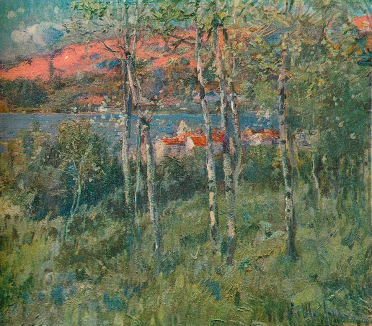 Een Dorp in Galicië Spanje, ca. 1908 door Eliseo Meifren y Roig