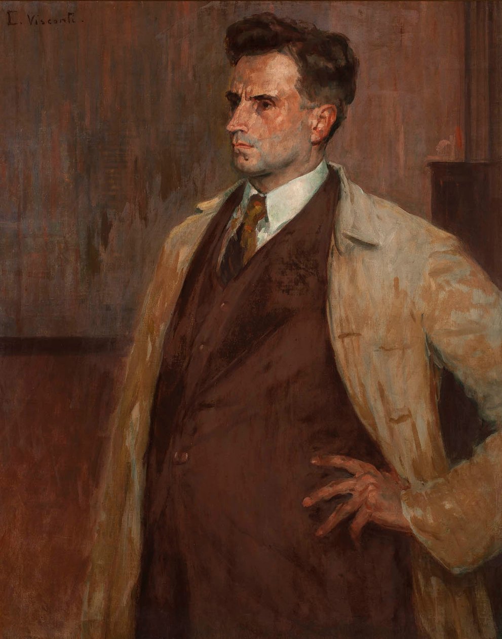 Portret van de beeldhouwer Joao Zacco Parana door Eliseu Visconti