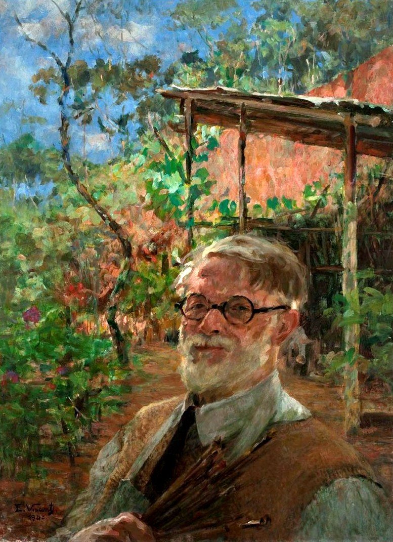 Zelfportret buiten door Eliseu Visconti