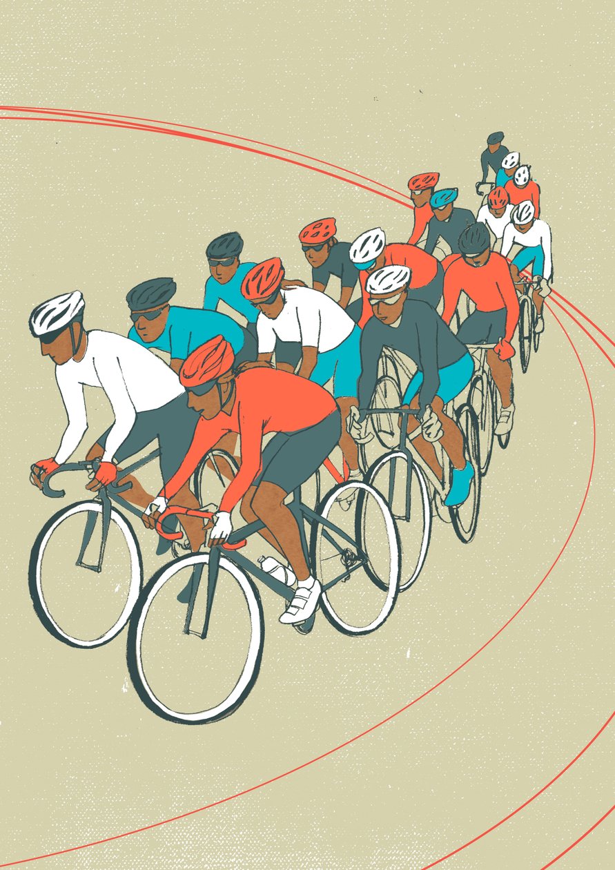 Fietsrace door Eliza Southwood