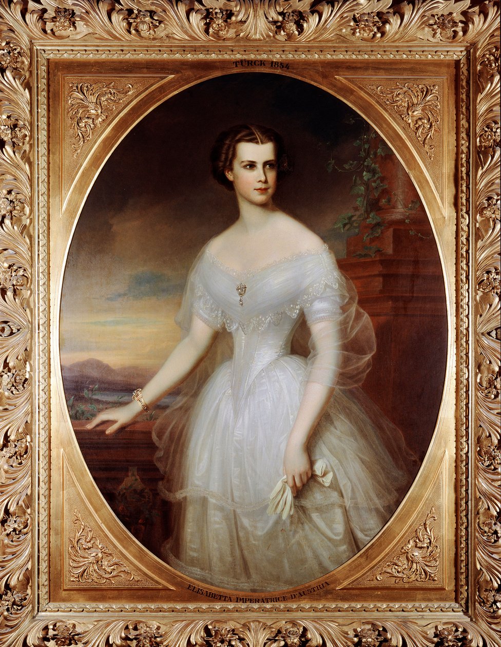 Elisabeth (Sissi), keizerin van Oostenrijk in 1854 (schilderij) door Eliza Turck