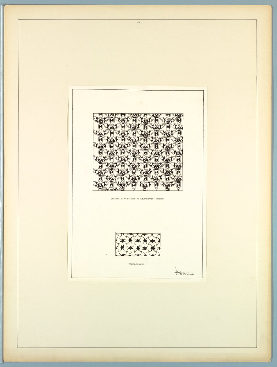Portfolio, Historisch Ornament, ca. 1900 door Elizabeth A. Nedwill