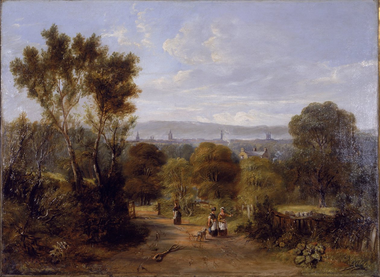 Uitzicht in Jesmond, c.1845 door Elizabeth Burdon Sanderson
