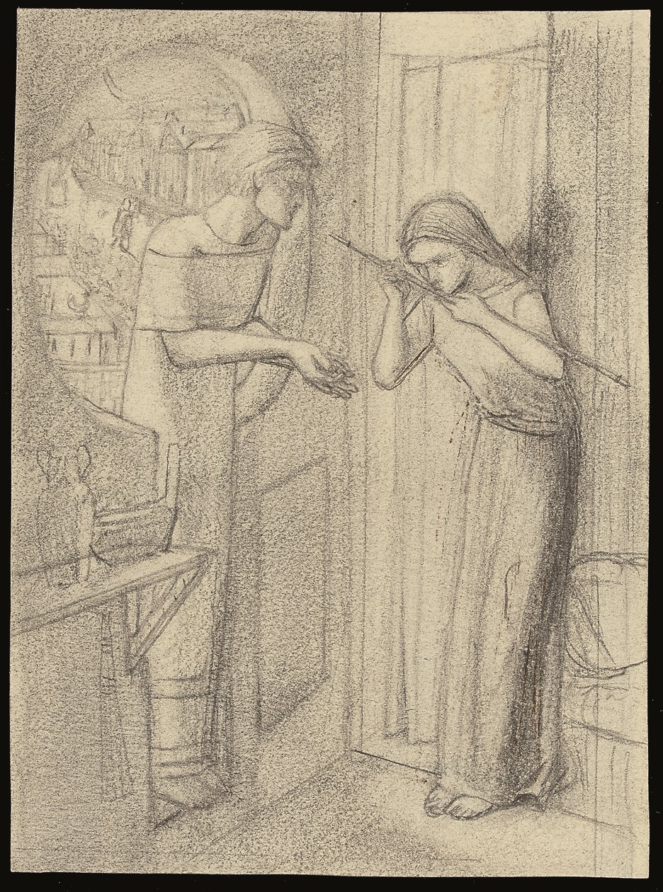 Clerk Saunders door Elizabeth Eleanor (1834 62) Siddal
