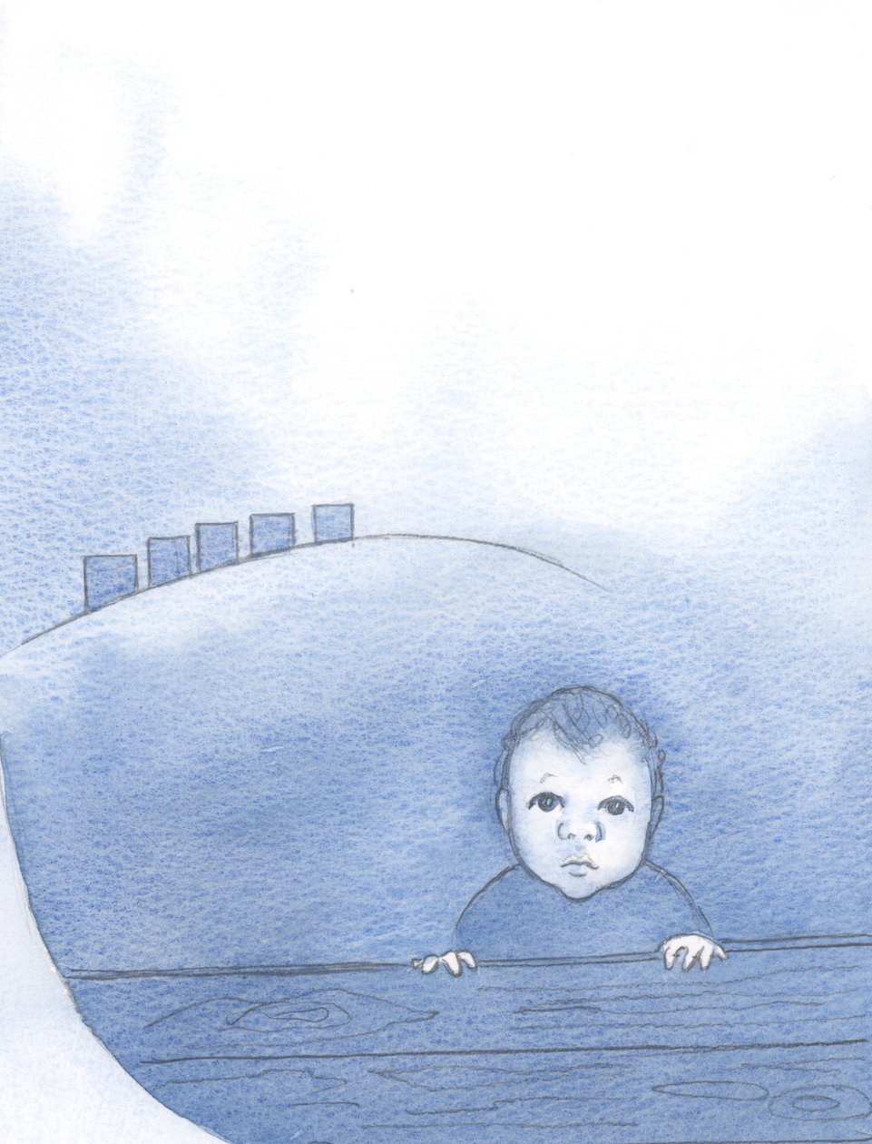 Christus, als baby, ware God en ware mens, was onderworpen aan anderen, wachtend op liefde en warmte door Elizabeth Wang