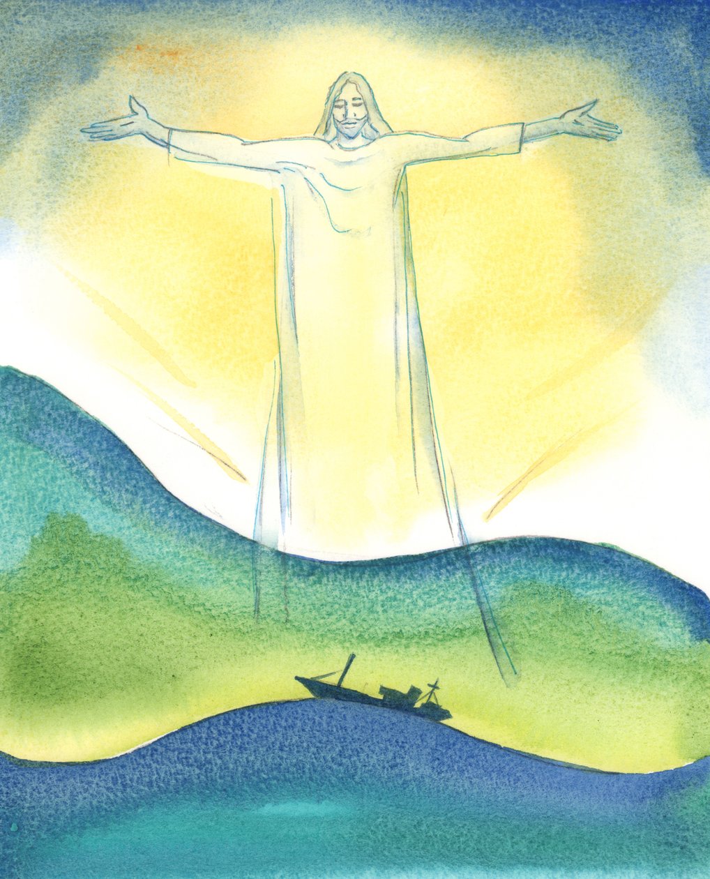Christus onze God was werkelijk aan het werk bij de Schepping van het Universum, met de Vader en de Heilige Geest door Elizabeth Wang