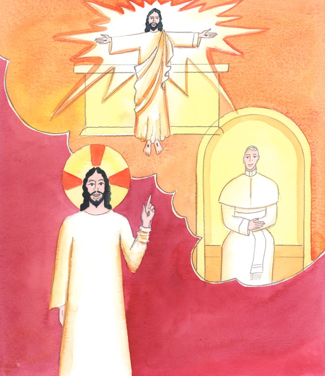 Christus ziet hoe moeilijk het kan zijn om goede catechese te vinden voor een zoeker, in een tijd waarin veel dissidenten in de Kerk hun eigen versies van het katholieke geloof aanbieden. door Elizabeth Wang