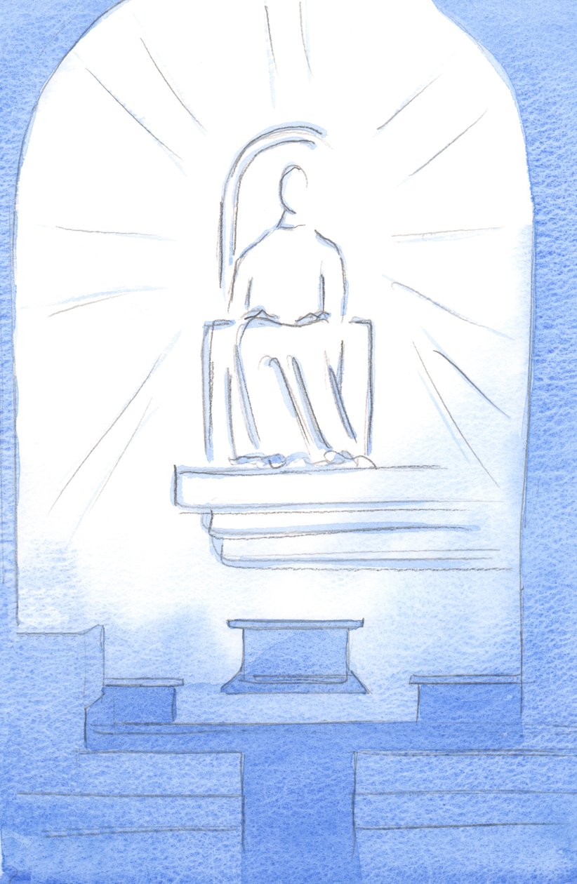 Christus zat op een Hemelse troon, binnen ons Heiligdom. Christus onze God is het waard de lijden die we dragen uit liefde voor Hem door Elizabeth Wang