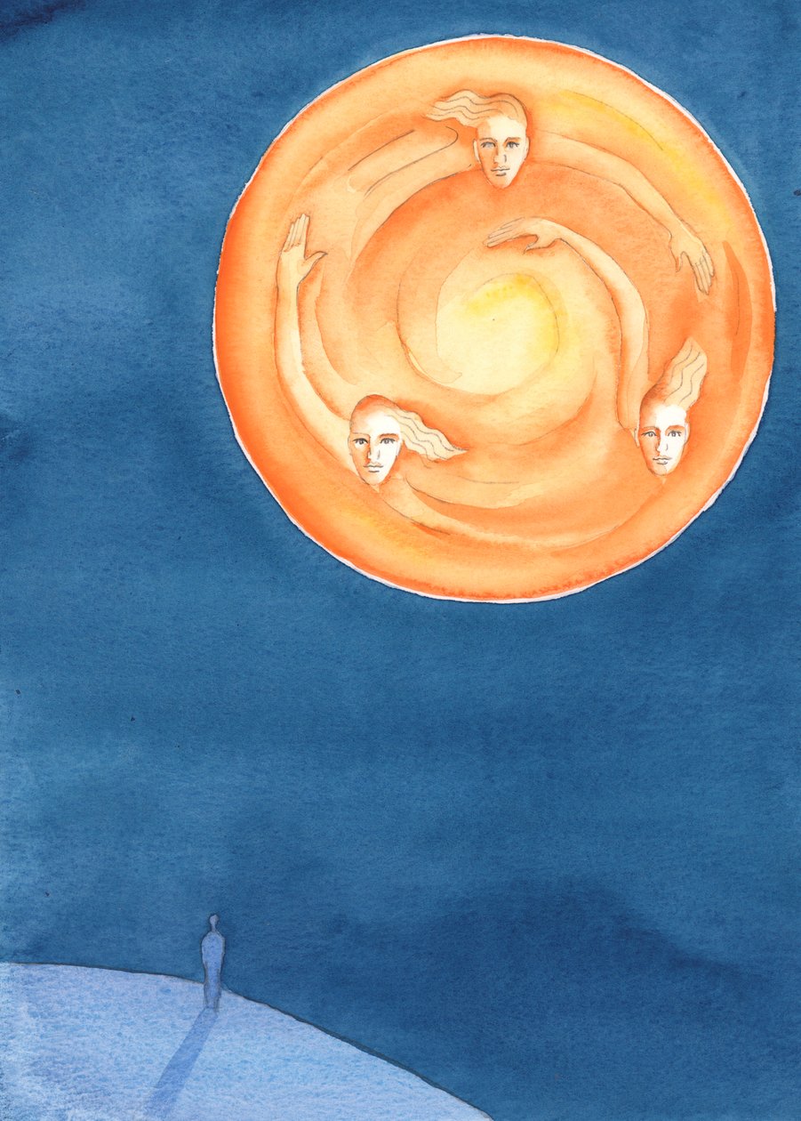 Iedere persoon op aarde, getekend door de erfzonde, wordt uitgenodigd om het leven van de Drie Goddelijke Personen, Eén God, die in oneindige vreugde en stralendheid leven, te delen door Elizabeth Wang