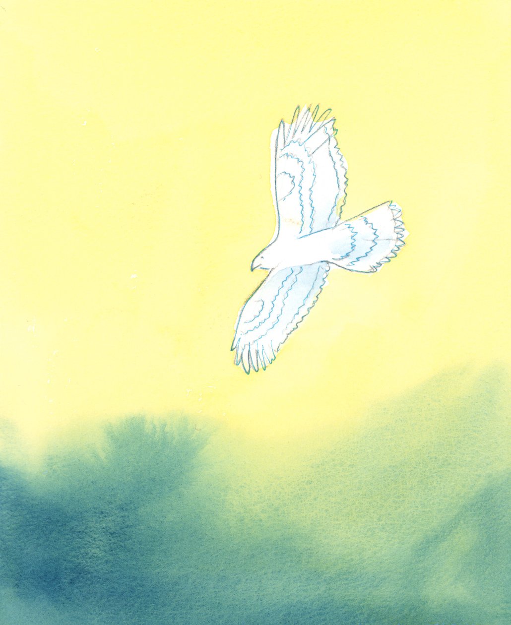 In Zijn gerechtigheid is God als een enorme roofvogel, die van veraf het kleinste schepsel op aarde en al zijn bewegingen ziet door Elizabeth Wang