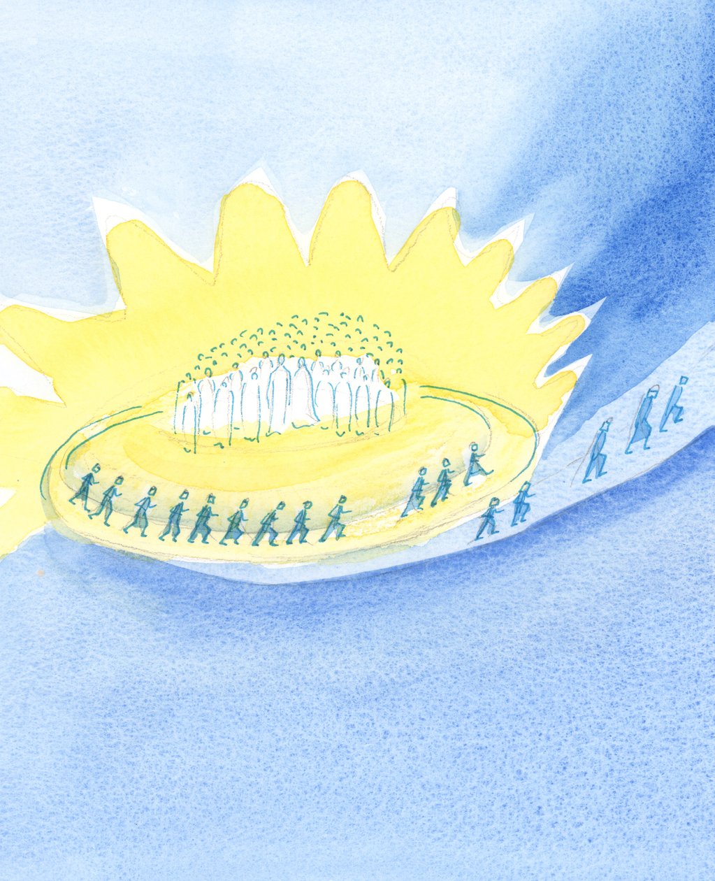 In het aardse leven is het alsof we een race lopen in het volle zicht van Christus en de Heiligen door Elizabeth Wang