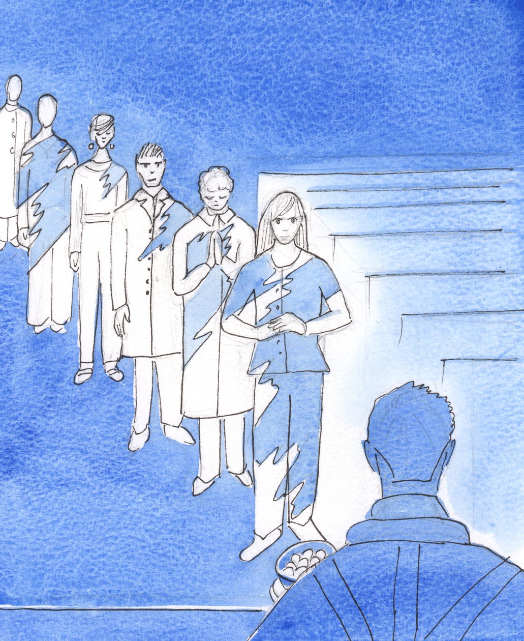 Niemand zou door het gangpad willen lopen in een zwaar bevlekt kledingstuk voor iedereen om te zien door Elizabeth Wang