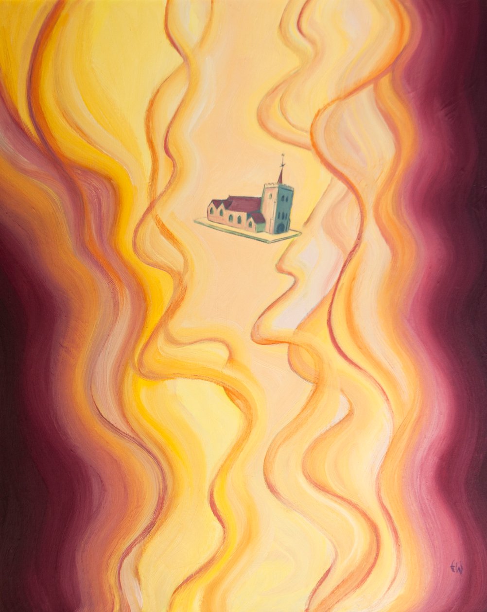 Door de Kerk en haar sacramenten vinden we veiligheid en beschutting totdat we klaar zijn voor de hemel. door Elizabeth Wang