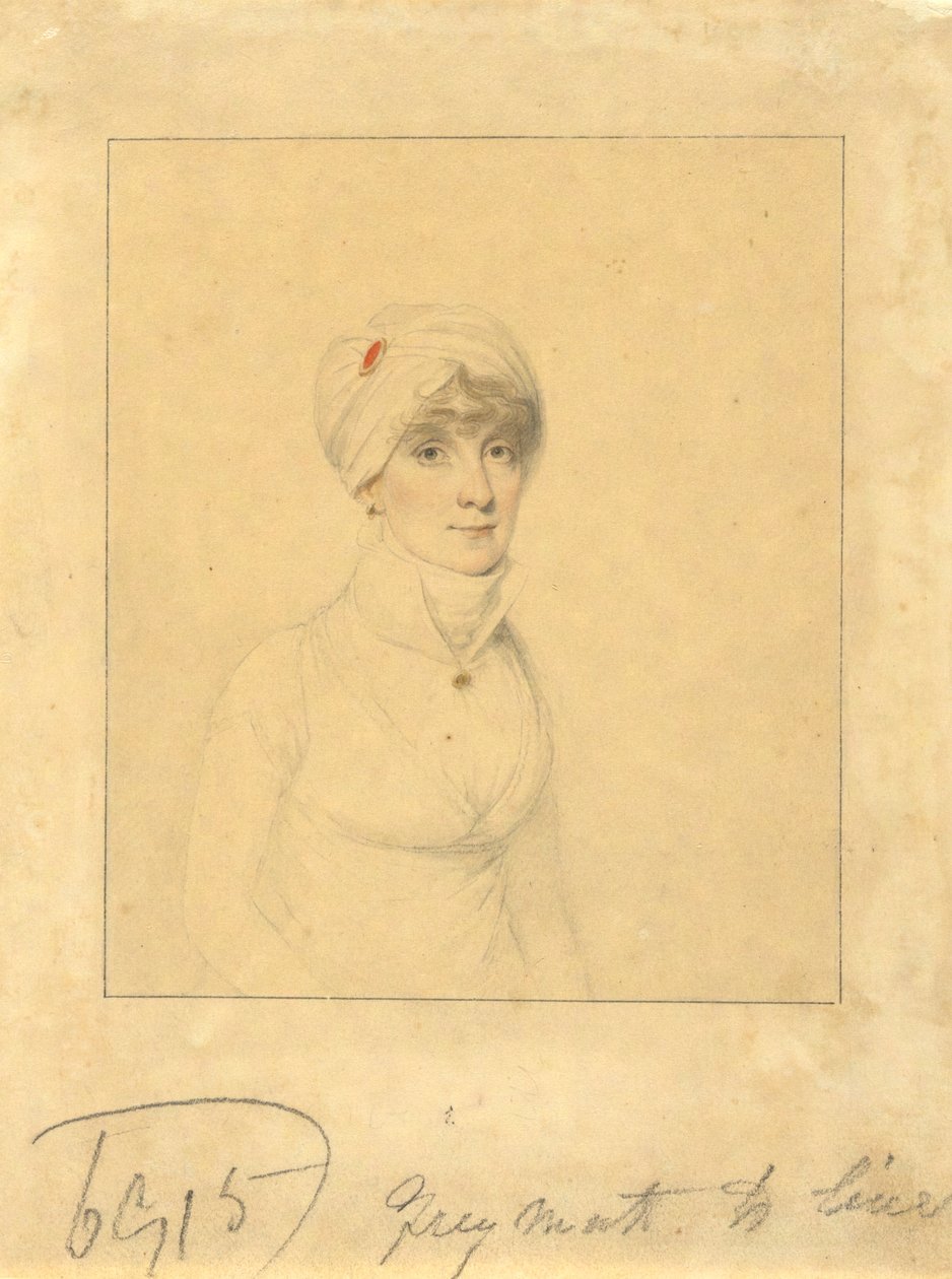 Faith Trumbull (dochter van Gov. John Trumbull, Jr.; vrouw van Daniel Wadsworth van Hartford) door Elkanah Tisdale