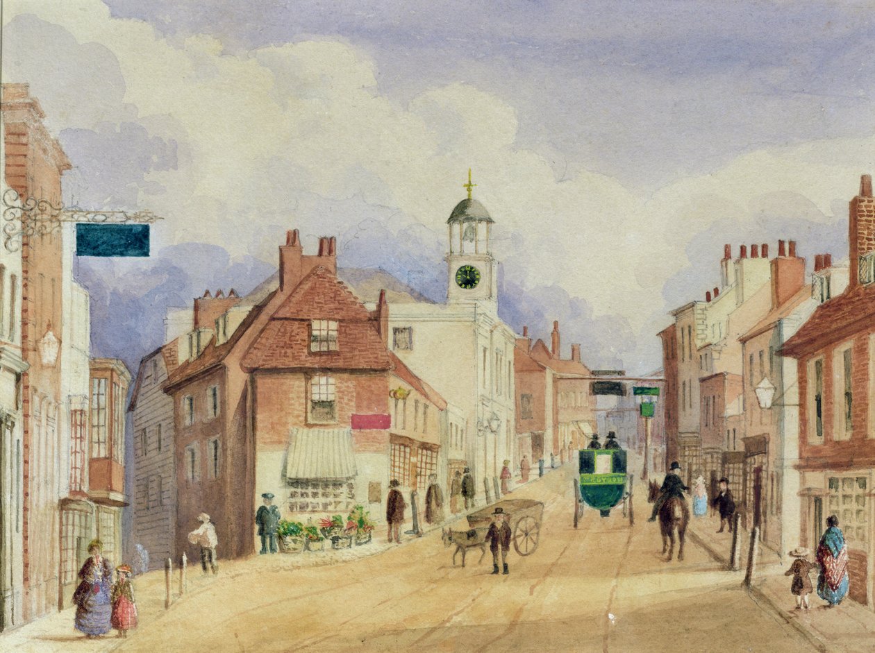 Croydon High Street, c.1850-55 door Ellen Keen