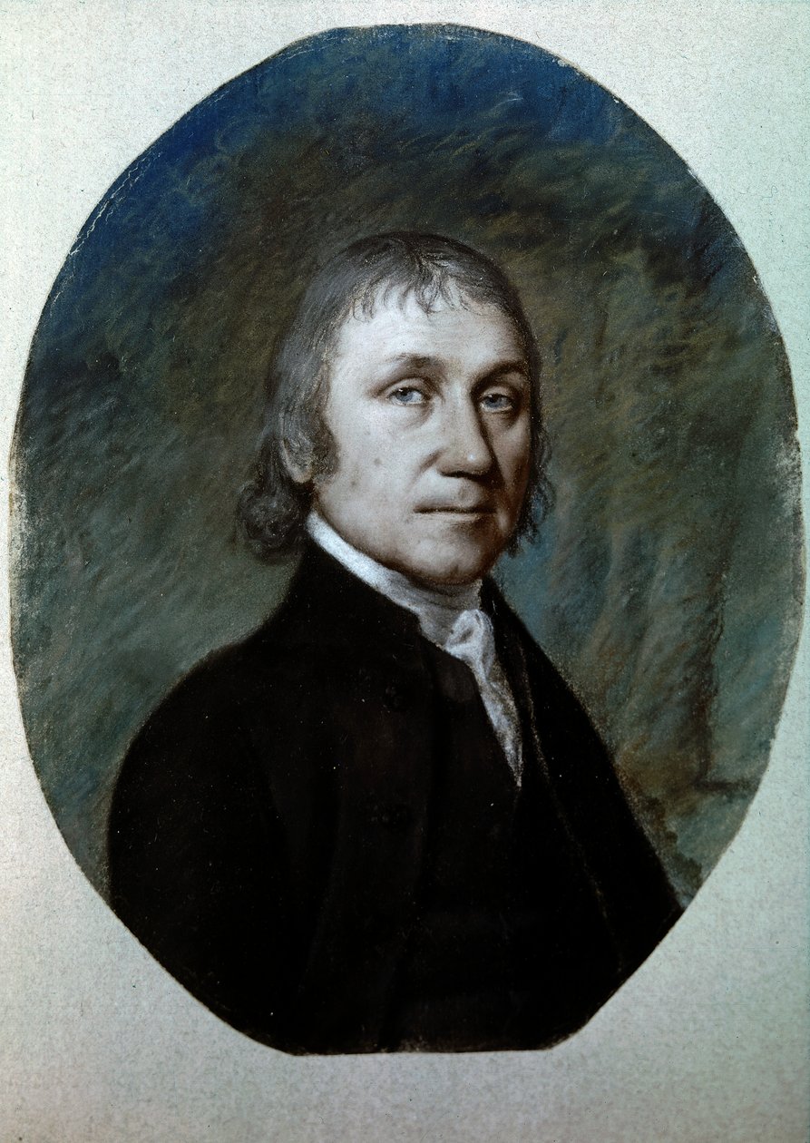 Portret van Joseph Priesley, ca. 1797 (pastel op papier) door Ellen Sharples