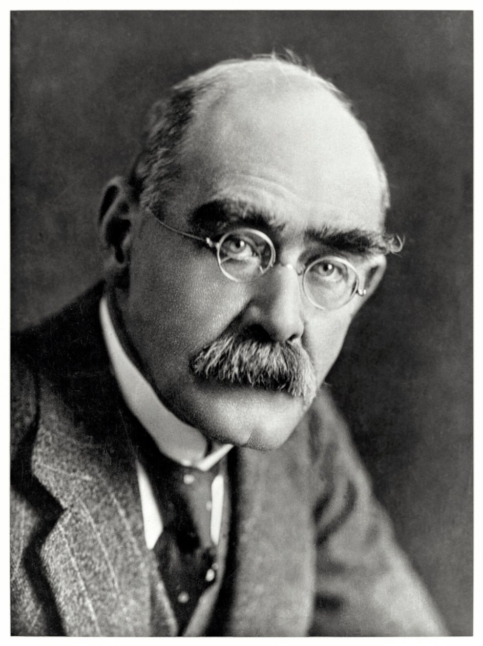 Rudyard Kipling, Engels schrijver door Elliott and Fry Photography Studio