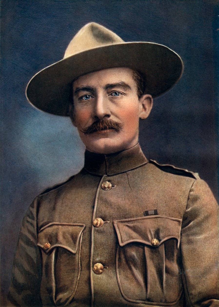 Kolonel Baden-Powell, Luitenant-Generaal in het Britse Leger, 1902 door Elliott and Fry