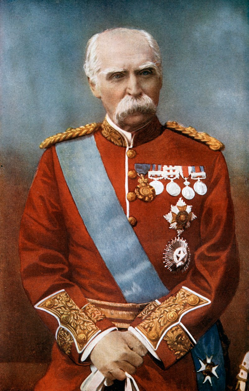 Veldmaarschalk Sir Donald Martin Stewart, Britse soldaat, ca. 1900 door Elliott and Fry