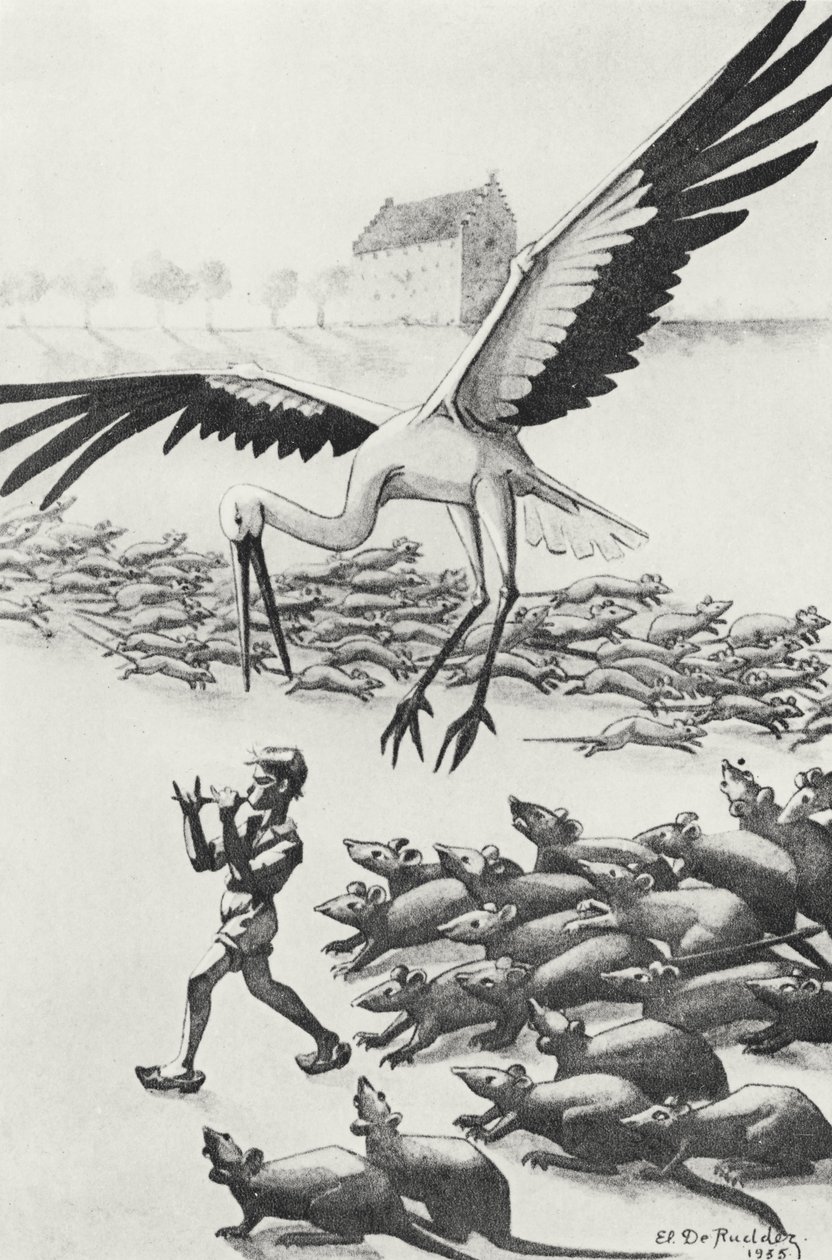 Nils, de ratten en de gans, illustratie uit 