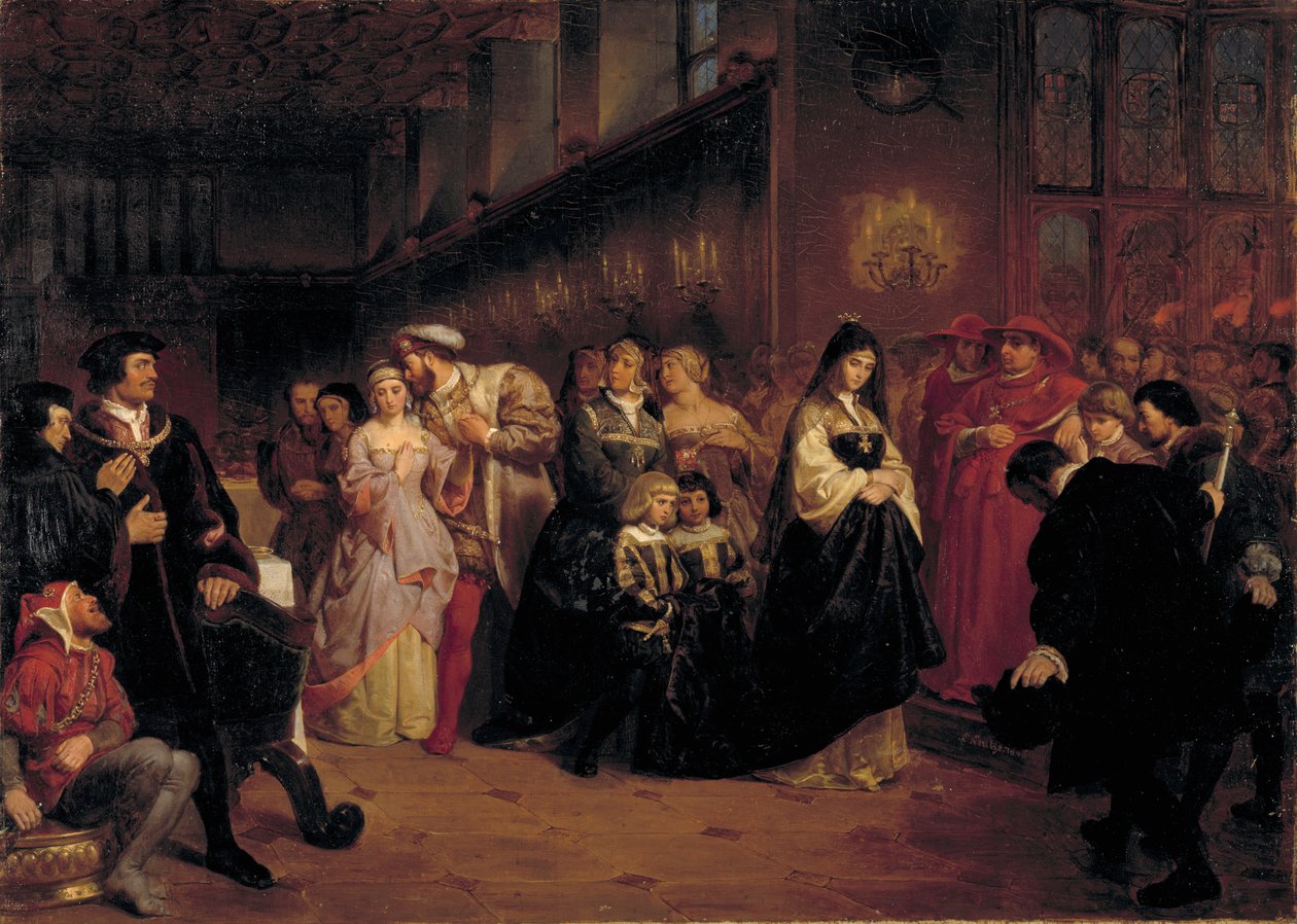 Het hofmaken van Anne Boleyn, 1846 door Emanuel Gottlieb Leutze