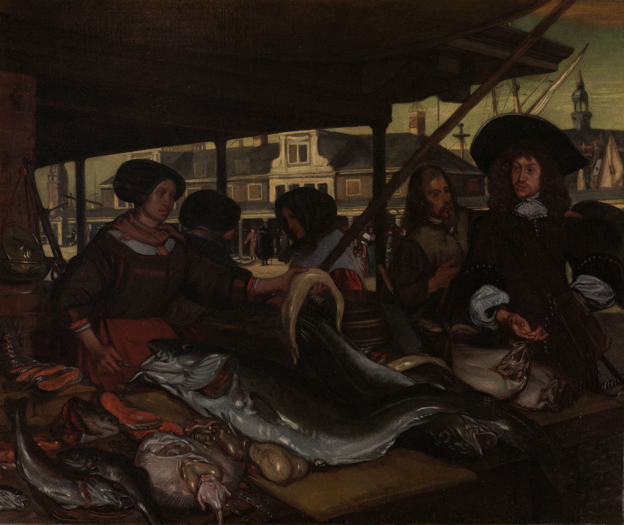 De Nieuwe Vismarkt in Amsterdam door Emanuel de Witte