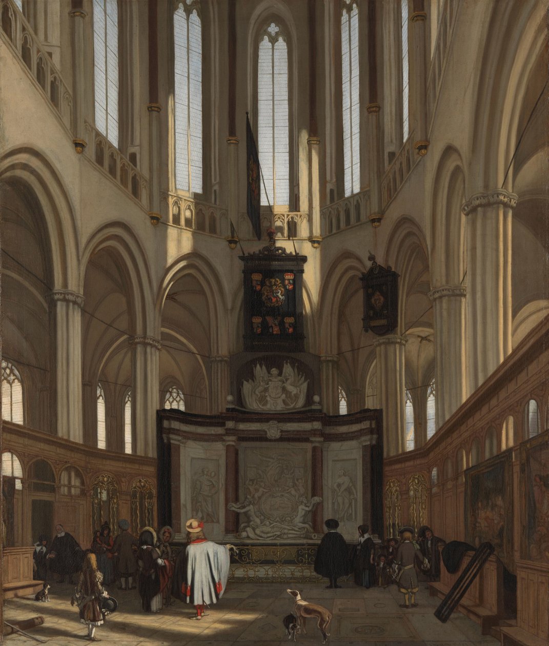 Het Graf van Michiel de Ruyter in de Nieuwe Kerk, Amsterdam door Emanuel de Witte
