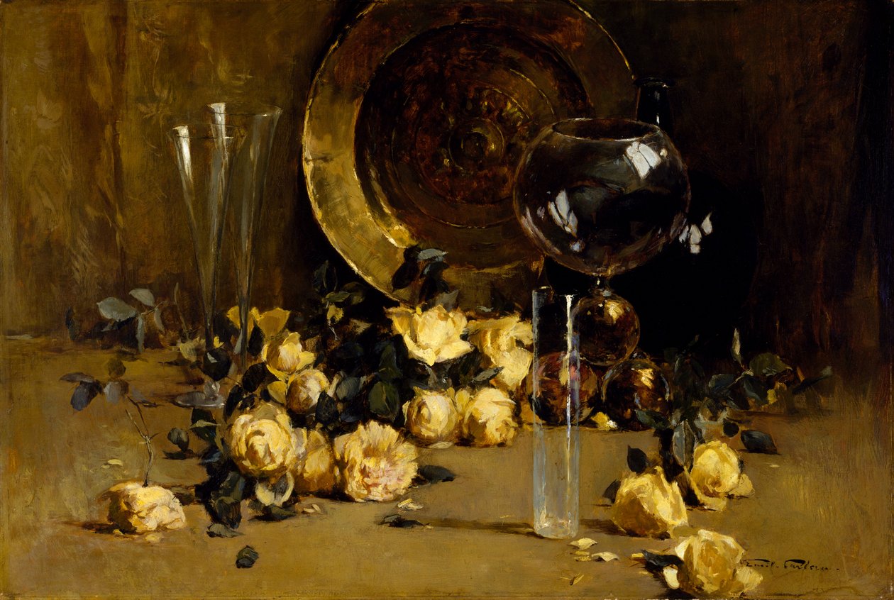Gele rozen door Emil Carlsen