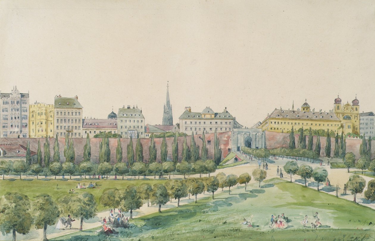 De Stubenbastei en de Stubentor in Wenen door Emil Hütter