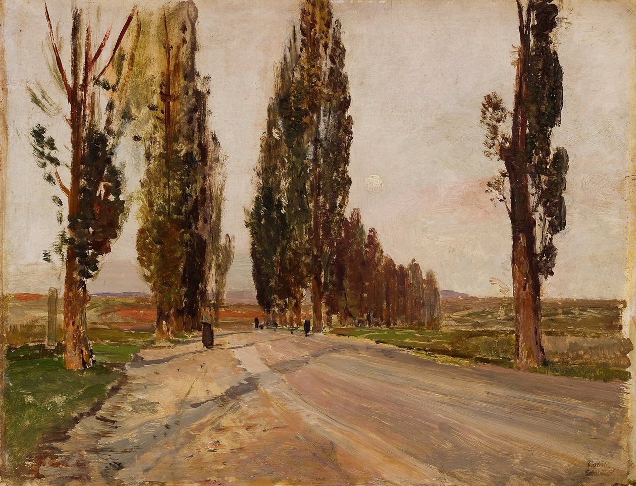Boulevard van Populieren bij Plankenberg, ca. 1890 door Emil Jakob Schindler
