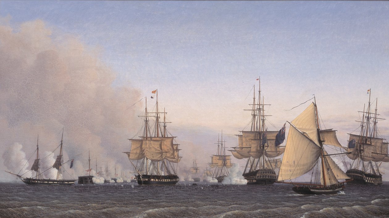 De slag bij Rheden op 2 april 1801 door Emil Normann