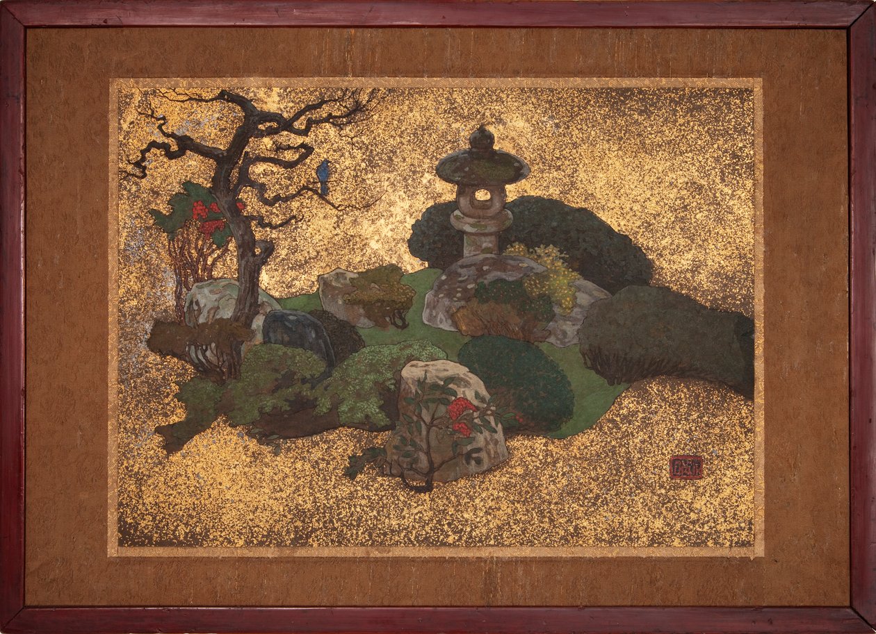 Japanse tuin door Emil Orlik