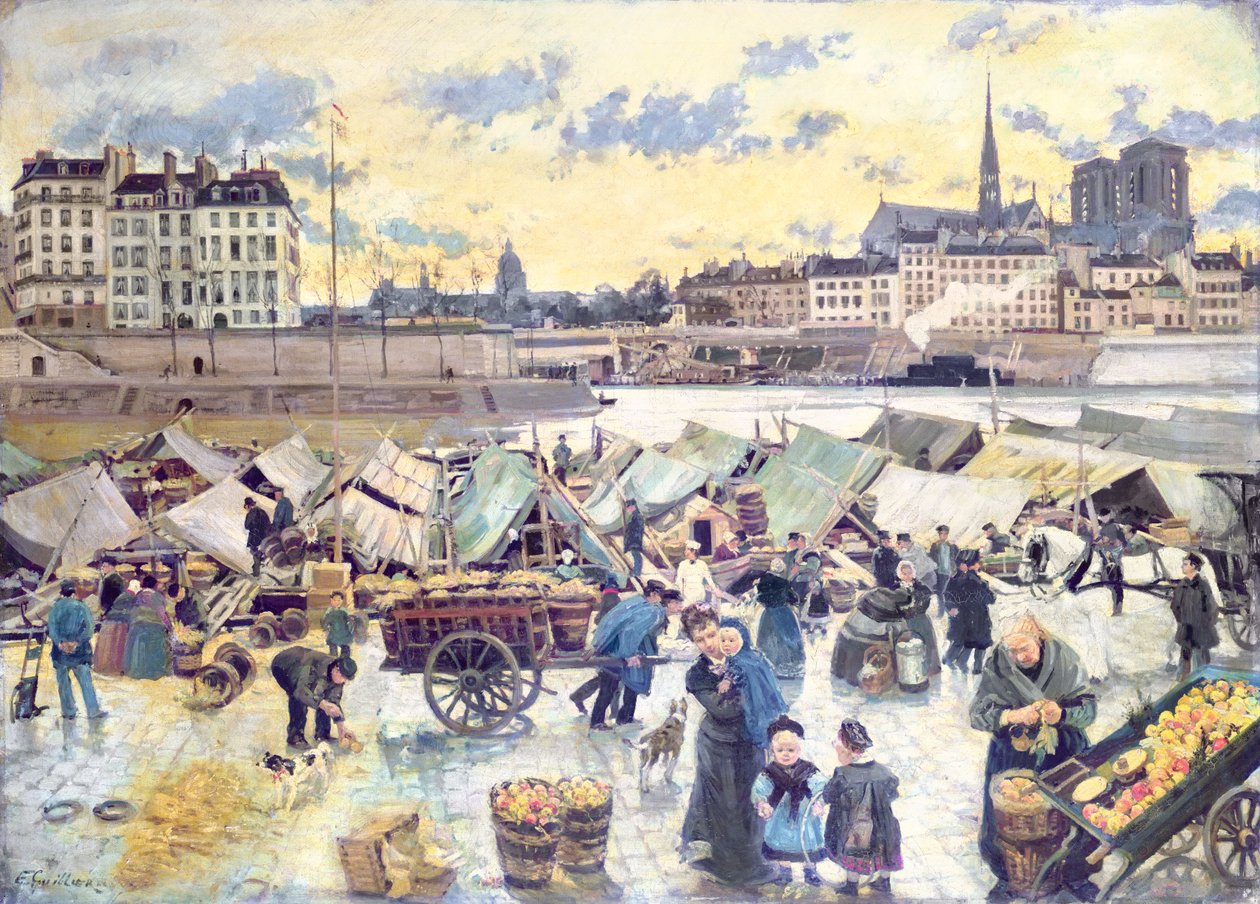 De appelmarkt door Emile Antoine Guillier